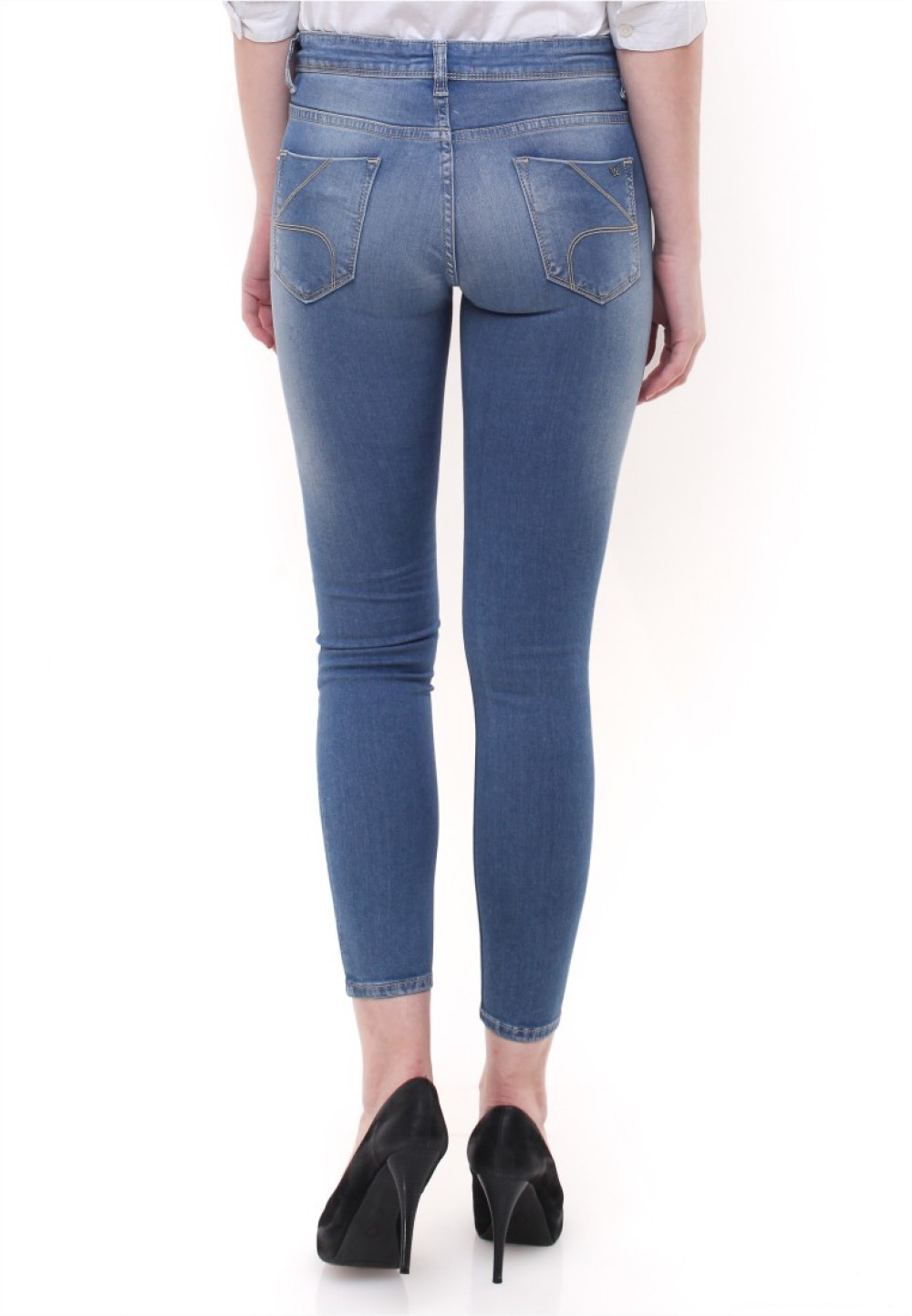 Premium Jeans  Detail Washed Biru 